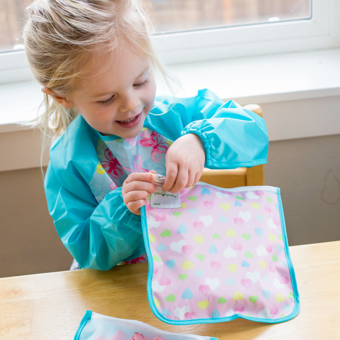 Reusable Insulated Sandwich Bags 2 pack Aqua Rainbows 6 mo