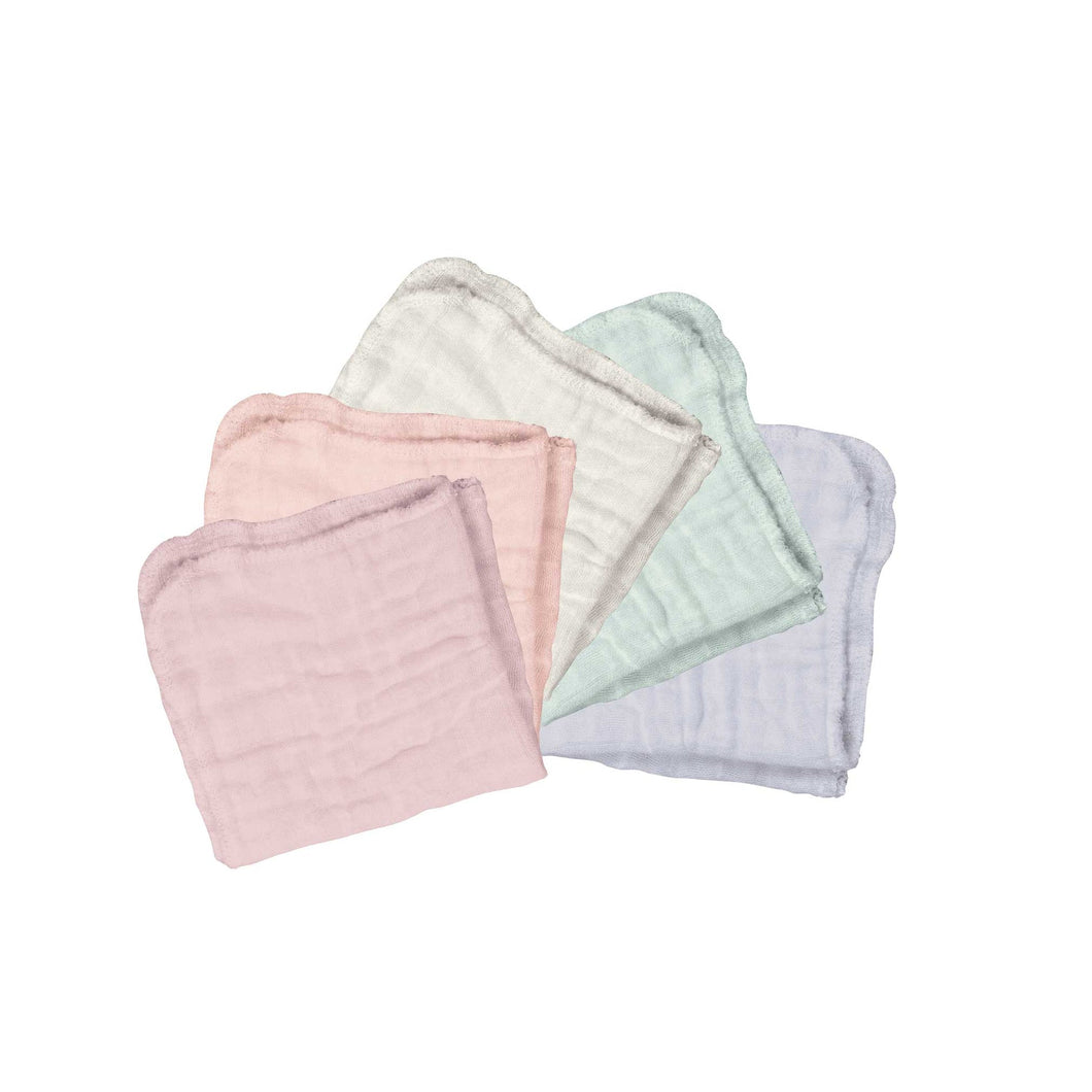 Muslin Face Cloths made from Organic Cotton (5pk)-12