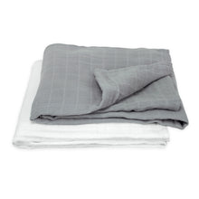 Load image into Gallery viewer, Muslin Swaddle Blanket made from Organic Cotton - Gray