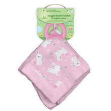 Load image into Gallery viewer, Snuggle Blankie Teether made from Organic Cotton-3mo+