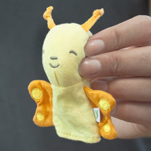 Load image into Gallery viewer, Organic Finger Puppets 3pk with Pink, Aqua, Yellow Set