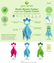 Load image into Gallery viewer, Muslin Blankie Teether-Organic Cotton-3mo+