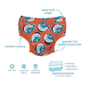 Eco Snap Swim Nappy-Tea Collection-Window Floral