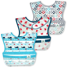 Load image into Gallery viewer, Snap &amp; Go Wipe-off Bibs (3pk)-9/18mo