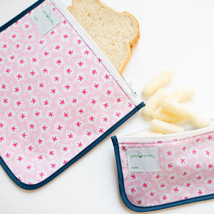 Reusable Insulated Sandwich Bags (2 pack)-Aqua Swan Set-6 mo+