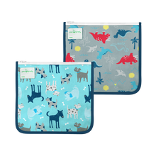 Load image into Gallery viewer, Reusable Insulated Sandwich Bags (2 pack)-Aqua Dogs Set-6 mo+