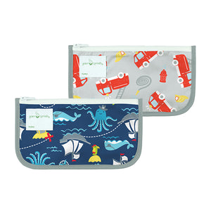 Reusable Snack Bags (2 pack)-Navy Pirate Set-6 mo+