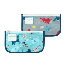 Load image into Gallery viewer, Reusable Snack Bags (2 pack)-Aqua Dogs Set-6 mo+