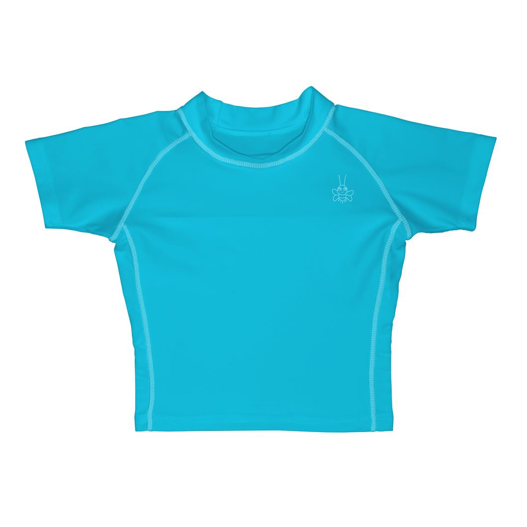 Short Sleeve Rashguard Shirt-Dark Aqua