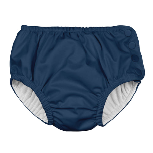 Snap Reusable Absorbent Swimsuit Diaper-Navy