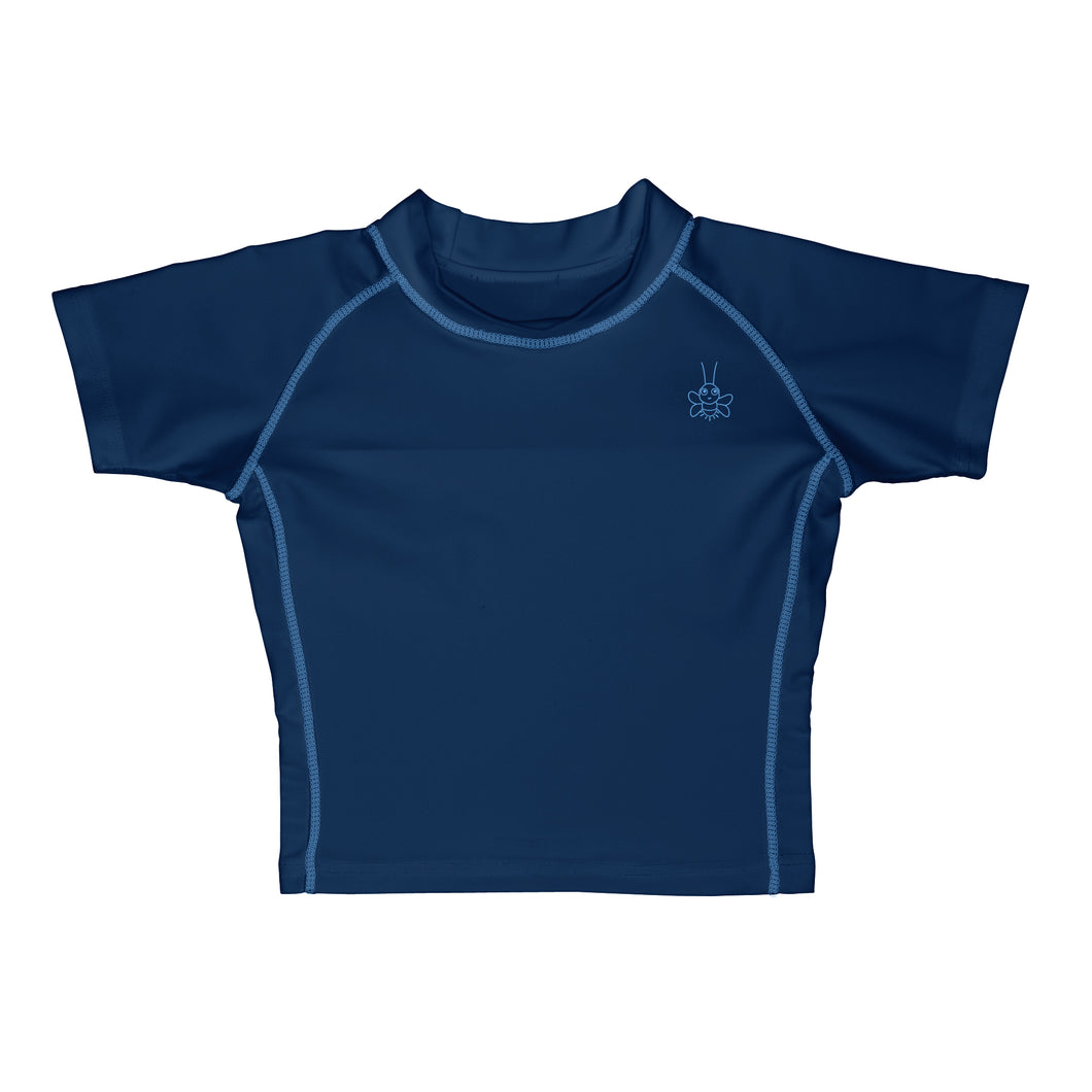 Short Sleeve Rashguard Shirt-Navy