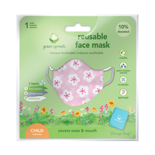 Load image into Gallery viewer, Reusable Face Mask Child-Pink Blossoms