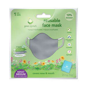 Reusable Face Mask Adult-Gray