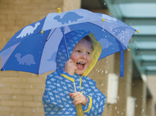 Load image into Gallery viewer, Mid Weight Raincoat-Blue Dino