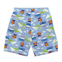 Load image into Gallery viewer, Classics Ultimate Swim Diaper Trunks-Light Blue Island Car