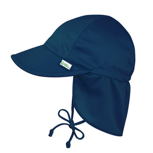 Breathable Flap Sun Protection Hat-Navy