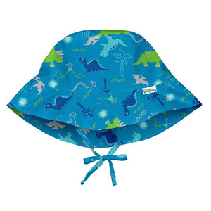 Bucket Sun Protection Hat-Aqua Dinosaurs