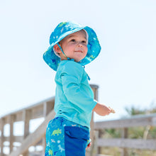 Load image into Gallery viewer, Bucket Sun Protection Hat-Aqua Dinosaurs