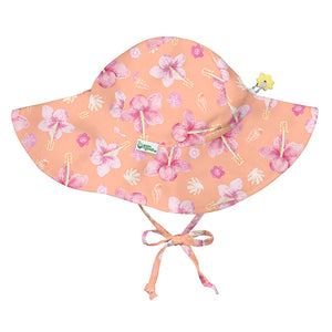 Brim Sun Protection Hat-Coral Hibiscus