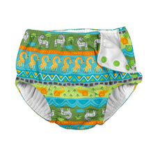 Load image into Gallery viewer, Mix &amp; Match Snap Reusable Absorbent Swimsuit Diaper-Green Safari