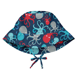 Bucket Sun Protection Hat-Light Navy Octopus