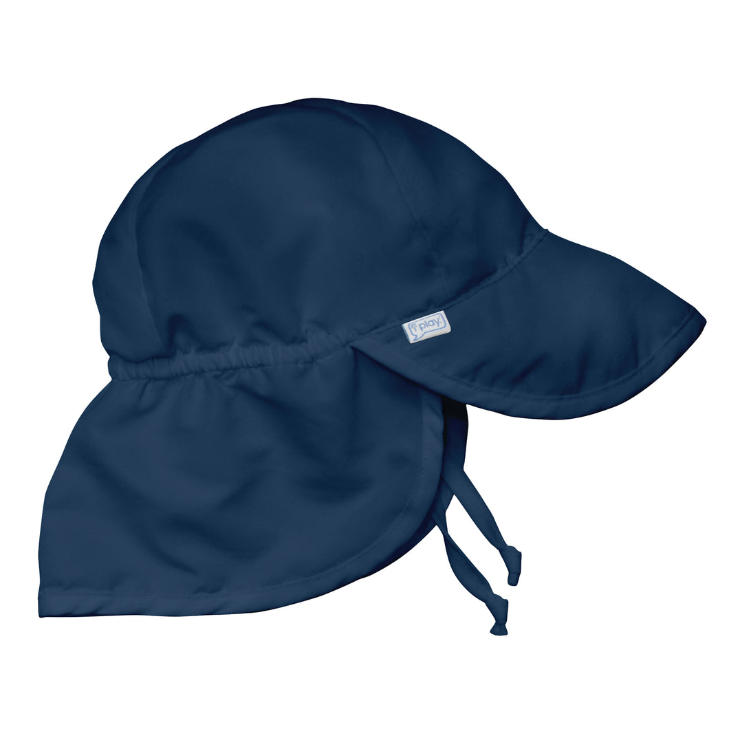 Flap Sun Protection Hat-Navy