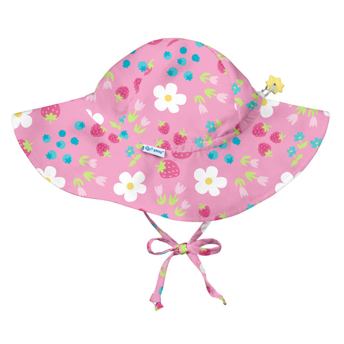 Brim Sun Protection Hat-Light Pink Daisy Fruit