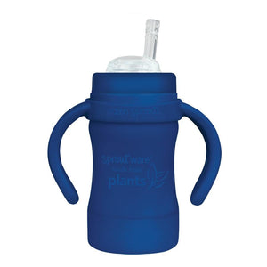 Sprout Ware Straw Cup made from Plants-6oz-Navy-9mo+