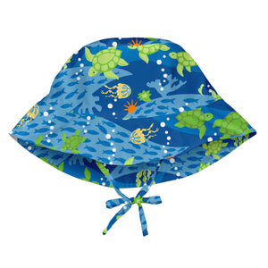Bucket Sun Protection Hat-Light Royal Blue Turtle Journey