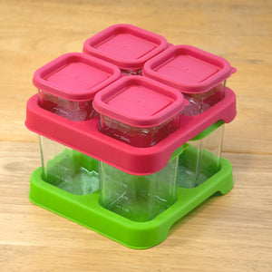 Fresh Baby Food Glass Cubes (4oz/4pk)-Green