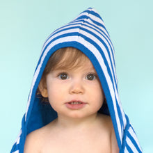Load image into Gallery viewer, Muslin Hooded Towel made from Organic Cotton-Blue-0mo/4yr