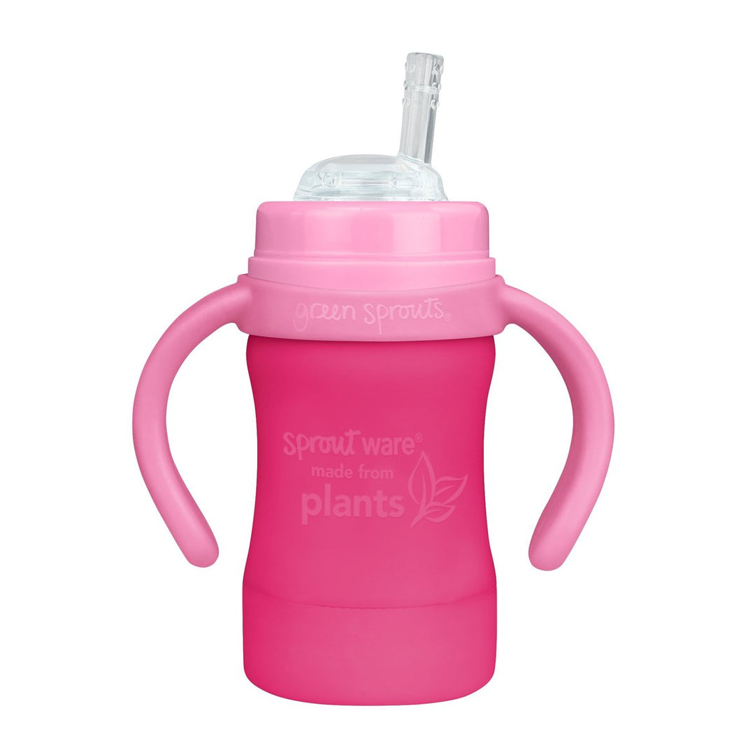 Sprout Ware Straw Cup made from Plants-6oz-Pink-9mo+