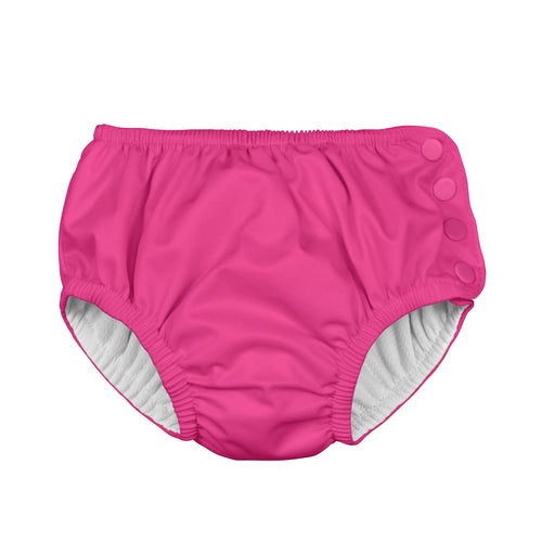 Snap Reusable Absorbent Swimsuit Diaper-Hot Pink