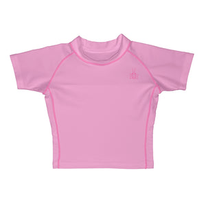 Short Sleeved Rashguard Shirt - Light Pink