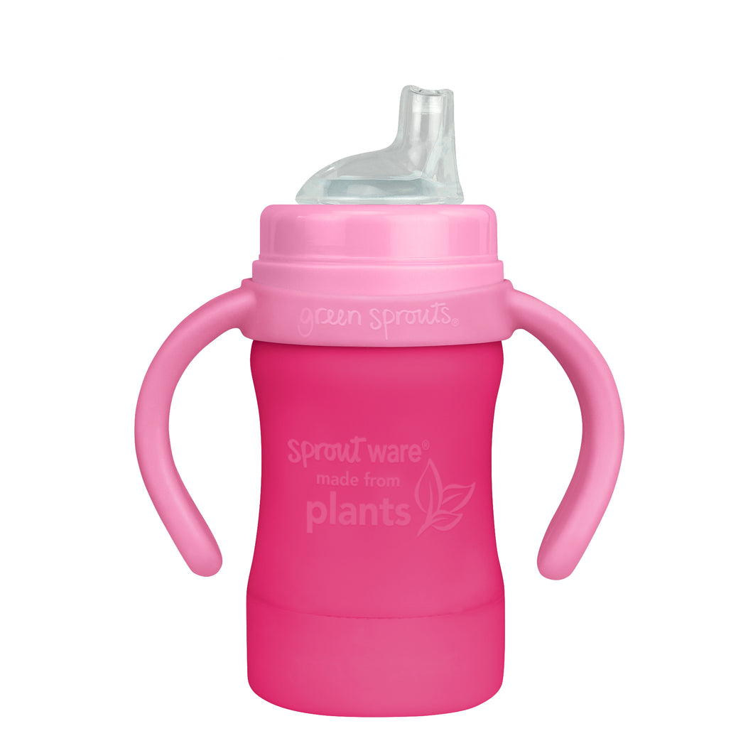 Sprout Ware Sippy Cup made from Plants-6oz-Pink-6mo+
