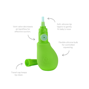 Sprout Ware Nasal Aspirator made from Plants and Silicone Bulb Green Adult Use Only