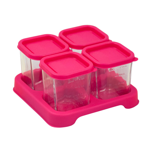 Fresh Baby Food Glass Cubes (4oz/4pk)-Pink