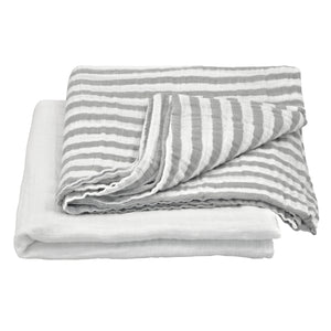 Muslin Swaddle Blanket made from Organic Cotton - Gray