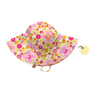 Mix & Match Reversible Brim Sun Protection Hat-Yellow Fiesta Floral