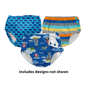 Assorted Print Snap Reusable Swim Diaper-Assorted Boys 3pk
