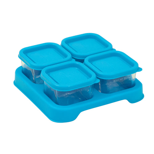 Fresh Baby Food Glass Cubes (2oz/4pk)-Aqua