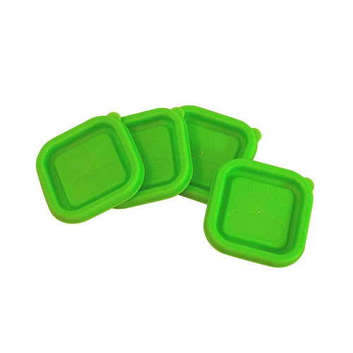 Replacement Lids for Fresh Baby Food Cubes (4pk)-Green