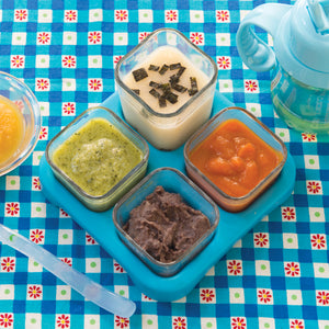 Fresh Baby Food Glass Cubes (2oz/4pk)-Aqua