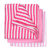 Load image into Gallery viewer, Muslin Multi-purpose Cloths (3pk)-Organic Cotton-Hot Pink Set