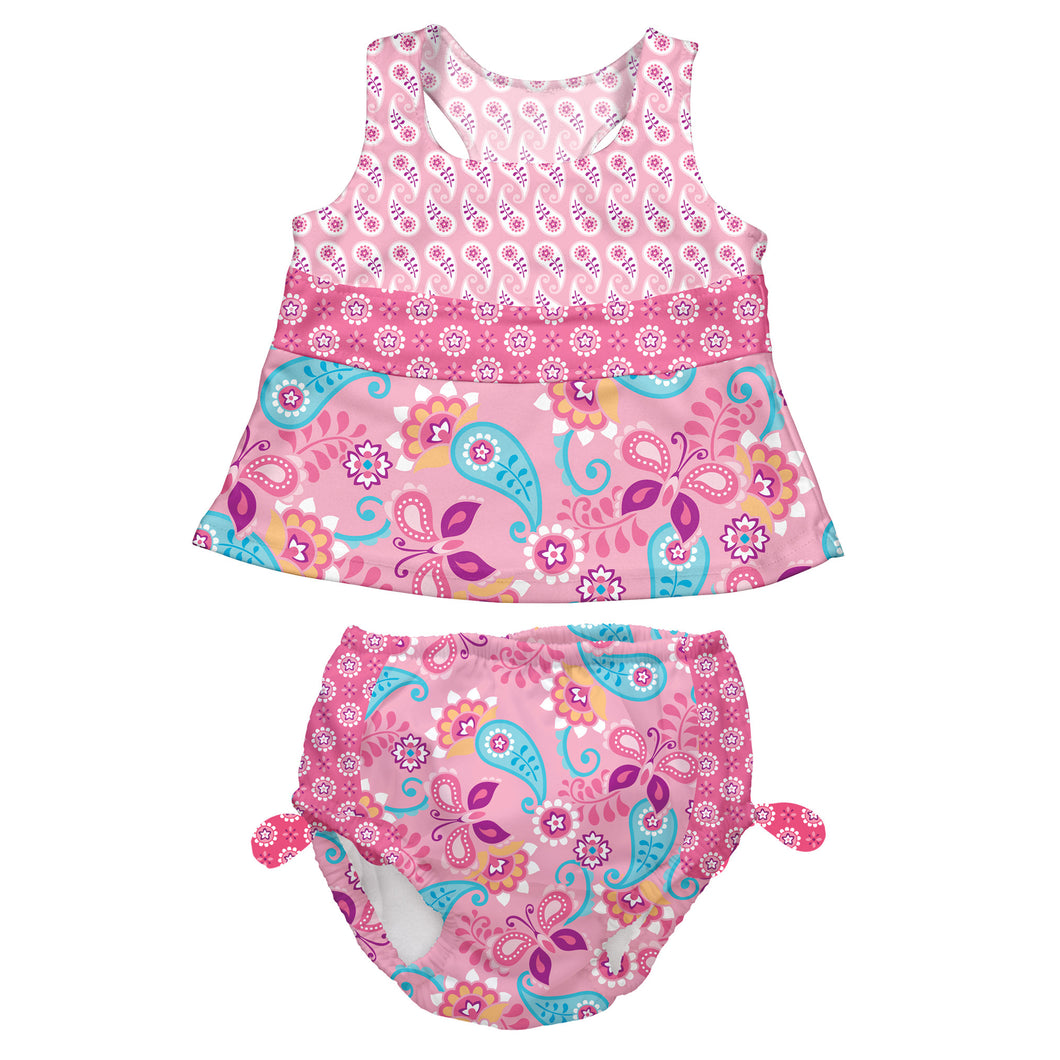 Mix N Match Tankini 2-piece - Pink Paisley