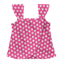 Load image into Gallery viewer, Classic Ruffle Swimsuit Top-Hot Pink Daisy