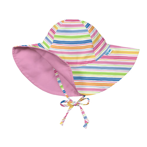 Mix & Match Reversible Brim Sun Protection Hat-Pink Wavy Stripe
