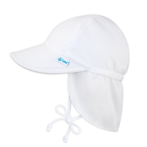 Breathable Flap Sun Protection Hat-White
