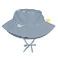 Load image into Gallery viewer, Bucket Sun Protection Hat-Navy Pinstripe