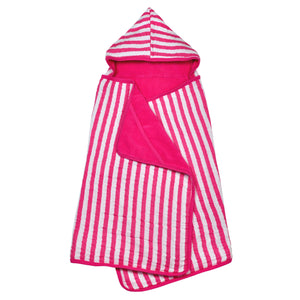 Muslin Hooded Towel made from Organic Cotton-Hot Pink-0mo/4yr